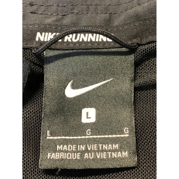 Nike Running Jacket Windbreaker Black Size Large Mesh Arms Women Zipper EUC - Picture 12 of 13